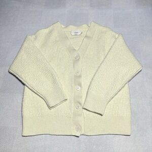 Aritzia Wilfred Storybook Cardigan Womens Large Merino Wool V-Neck Rib Knit NWOT